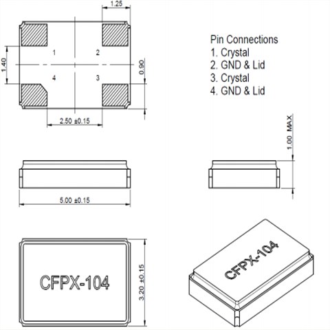 LFXTAL059531REEL,CFPX-104諧振器,IQD石英晶振